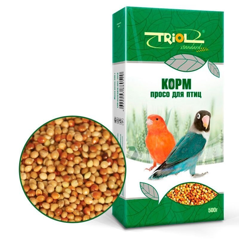 TRIOL STANDARD Корм для птиц "Просо", 0,5 кг